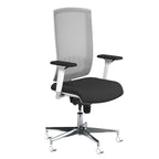 Begin White Chrome Baseumbar Zodiac PUS arms - MS2001 Black Mesh - Evert 2 Office Furniture and Home Remote Working