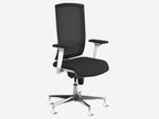 Begin White Chrome Baseumbar Zodiac PUS arms - MS2001 Black Mesh - Evert 3 Office Furniture and Home Remote Working