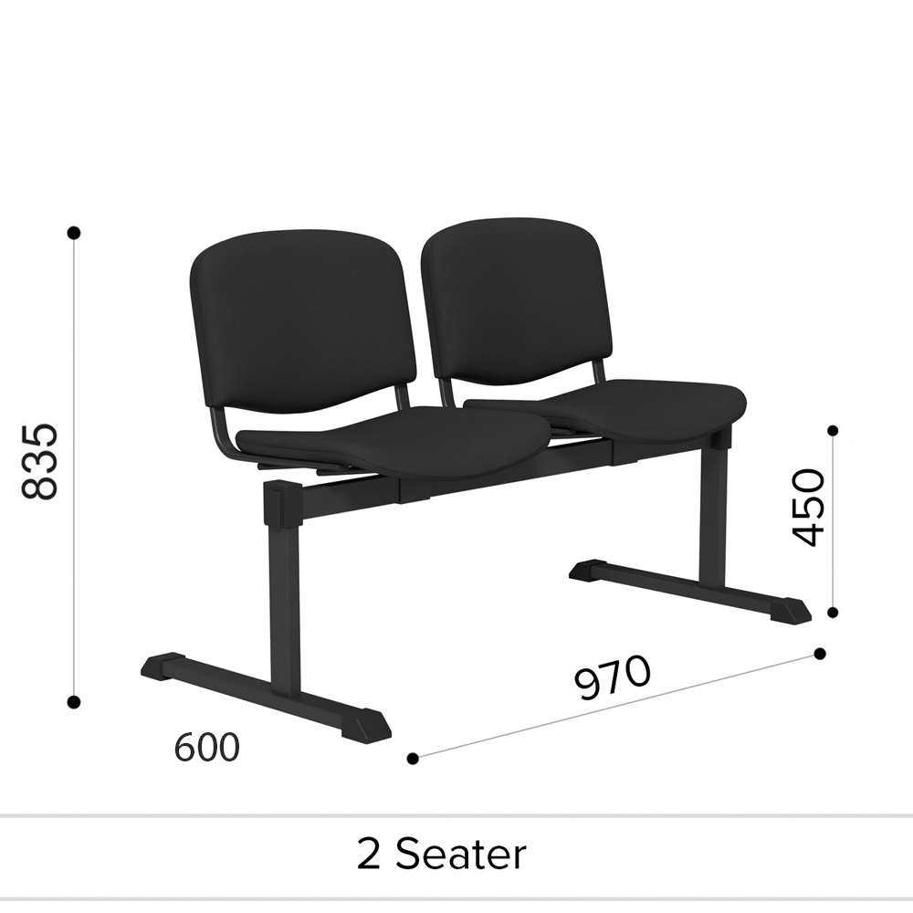 Office  Bench mesh Chair OI Series 2,3,4,5 Seat 2 Office Furniture and Home Remote Working