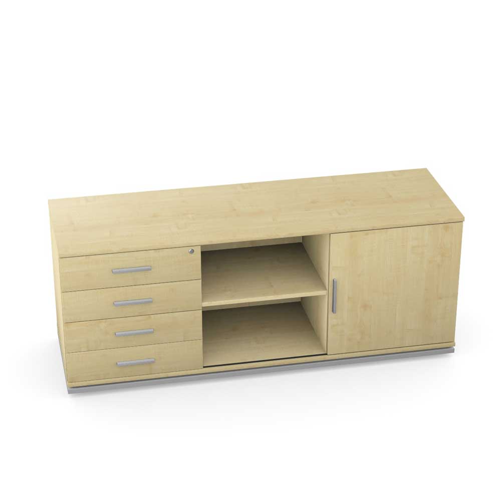 Blog/Trio Side Cabinet (4 drawers, Sliding Door) WU-TB 10 Office Furniture and Home Remote Working