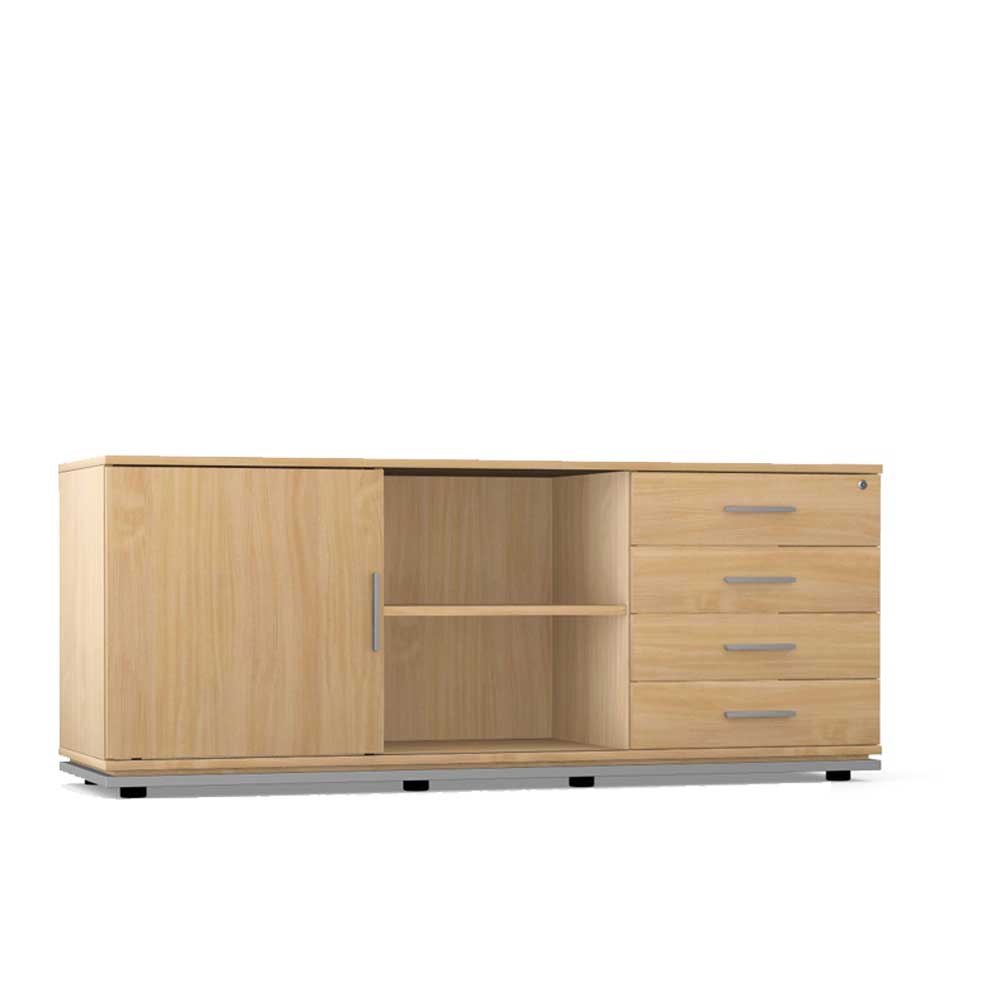 Blog/Trio Side Cabinet (4 drawers, Sliding Door) WU-TB 12 Office Furniture and Home Remote Working