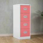 Colourful Budget 4 Drawer Filing Cabinet 360° View & AR Silverline Kontrax FCEC4F 1 Office Furniture 
