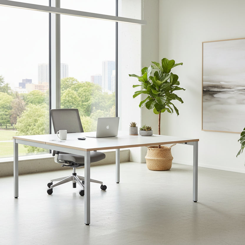 Bench Desk C-sense 2 Person Open Leg Portal or Scallop Top C-Sense2