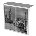 Office  Tambour City Cupboard  100cm H with 2 shelves EOTAM1M-City 7 Office Furniture and Home Remote Working
