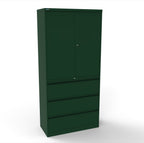 CSD378 Silverline Combination Cupboard 3 Drawer & Cupboard Satin White 15 Office Furniture