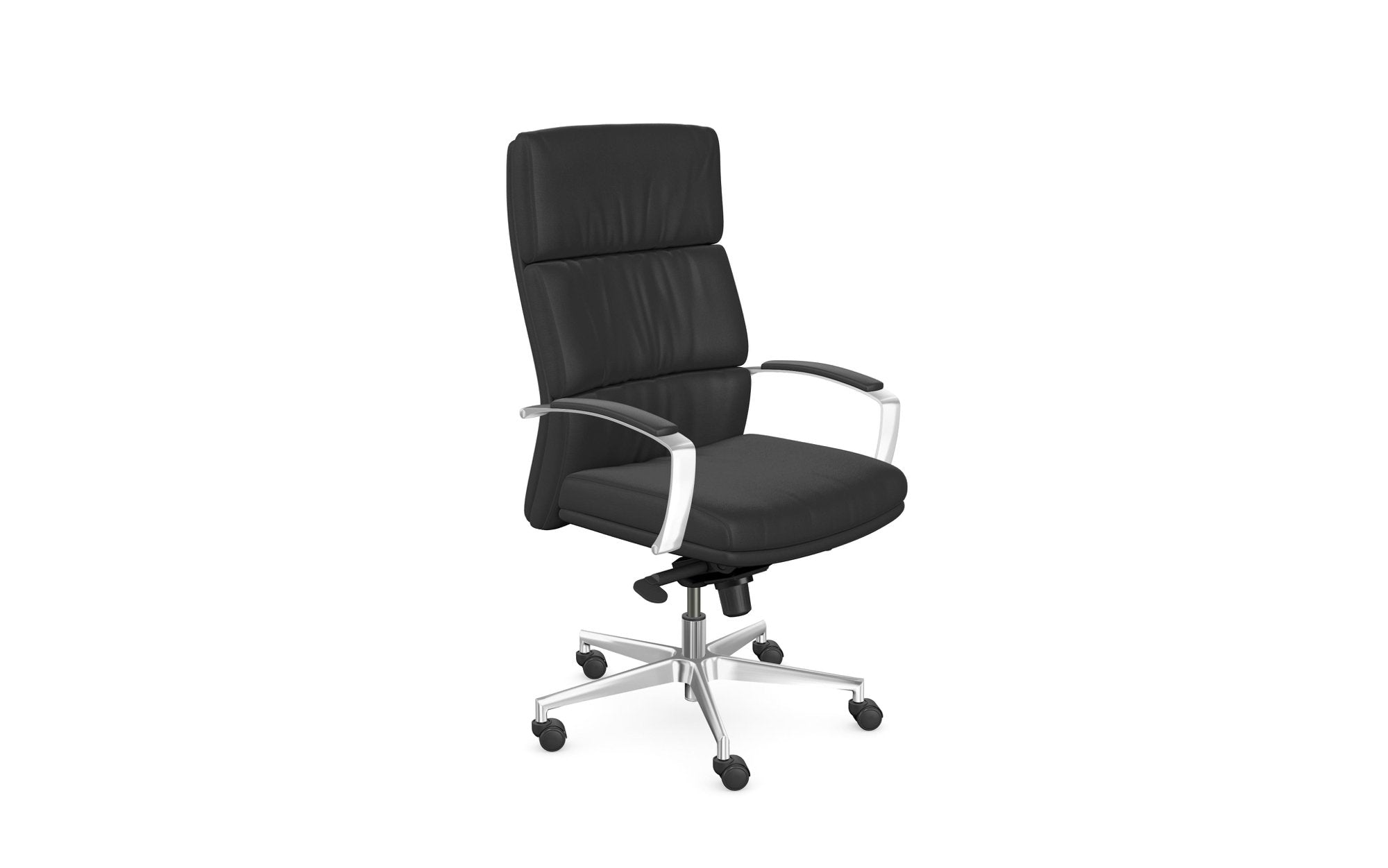 Denver A-540-01 High Back Exec Chair - MF-165T Mech Moby Arms Europa AL690 Base - Lotus Black L001 1 Office Furniture