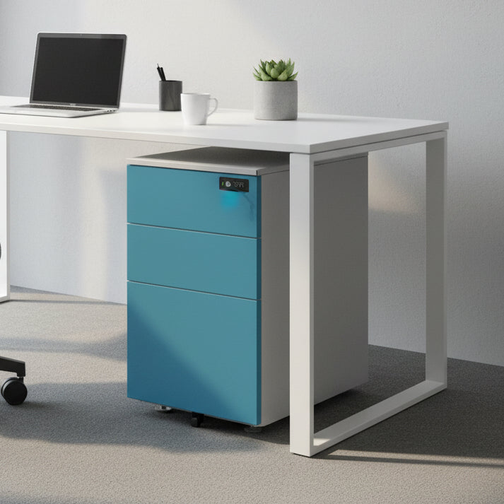 Desk High Pedestal on feet 2 Personal +1 Filing Dwr 60cm Deep PDDH63SD-Config Silverline 1 Office Furniture