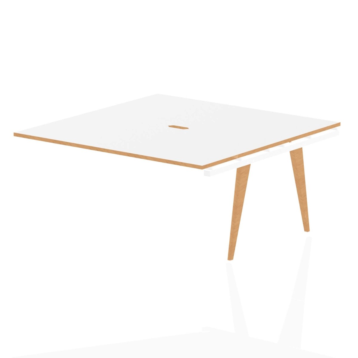 Office furniture oslo-b2b-extension-kit Dynamic  White/Natural Wood 160 Wide 