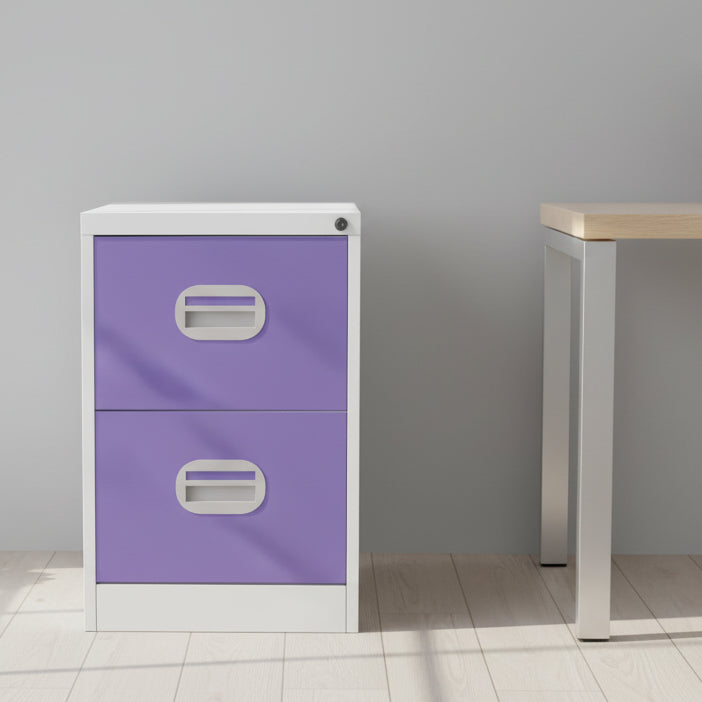 Colourful Budget 2 Drawer Filing Cabinet 360° View & AR Silverline Kontrax FCEC2F 3 Office Furniture