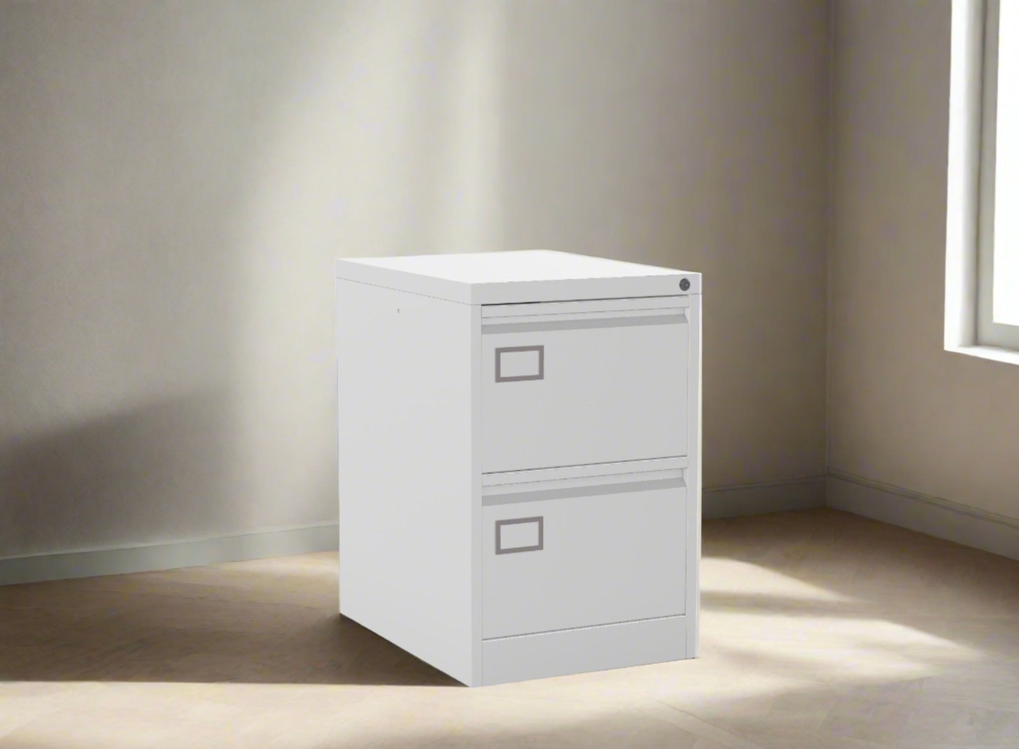 Premium 2 Drawer Filing Cabinet 360° View & AR Silverline  Executive FCEX2F 4 Office Furniture