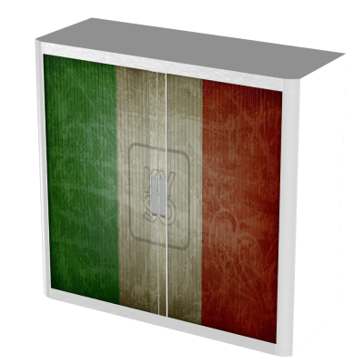 Office  Tambour Flags Cupboard  100cm H with 2 shelves EOTAM1M-Flags 5 Office Furniture and Home Remote Working