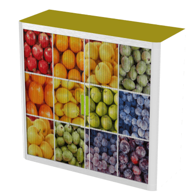 Office  Tambour Food Cupboard  100cm H with 2 shelves EOTAM1M-Food 9 Office Furniture and Home Remote Working
