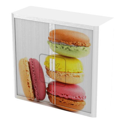 Office  Tambour Food Cupboard  100cm H with 2 shelves EOTAM1M-Food 1 Office Furniture and Home Remote Working