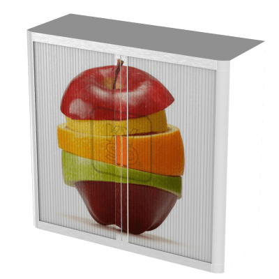 Office  Tambour Food Cupboard  100cm H with 2 shelves EOTAM1M-Food 8 Office Furniture and Home Remote Working
