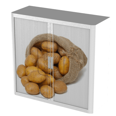 Office  Tambour Food Cupboard  100cm H with 2 shelves EOTAM1M-Food 11 Office Furniture and Home Remote Working