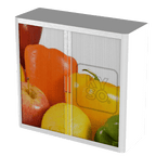 Office  Tambour Food Cupboard  100cm H with 2 shelves EOTAM1M-Food 10 Office Furniture and Home Remote Working