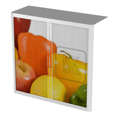 Office  Tambour Food Cupboard  100cm H with 2 shelves EOTAM1M-Food 10 Office Furniture and Home Remote Working