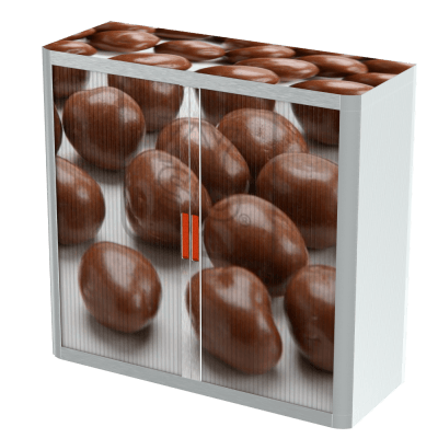 Office  Tambour Food Cupboard  100cm H with 2 shelves EOTAM1M-Food 7 Office Furniture and Home Remote Working