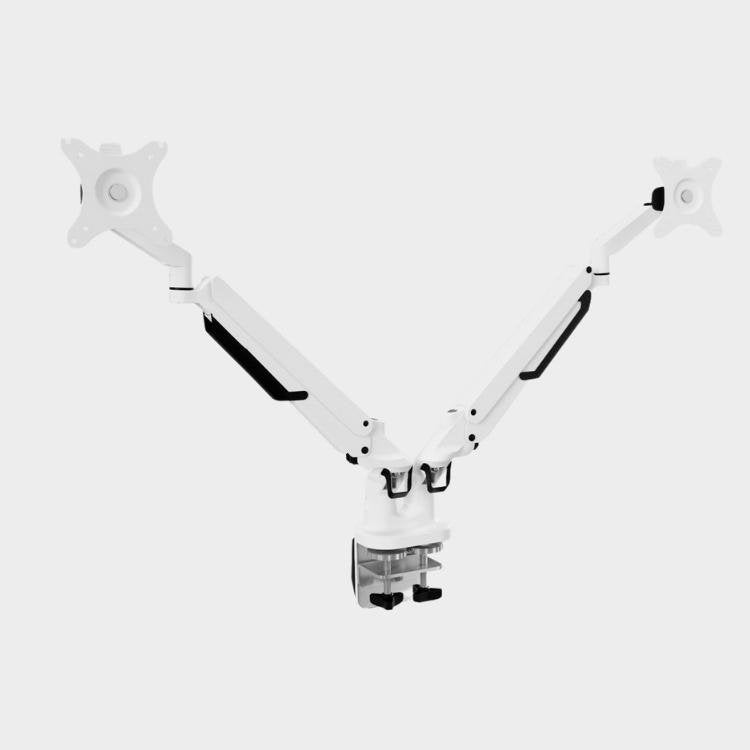 Gas spring double monitor desk arm DLB851D2 - White