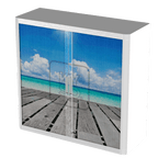 Office  Tambour Holiday Cupboard  100cm H with 2 shelves EOTAM1M-Holiday 11 Office Furniture and Home Remote Working