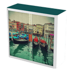 Office  Tambour Holiday Cupboard  100cm H with 2 shelves EOTAM1M-Holiday 8 Office Furniture and Home Remote Working