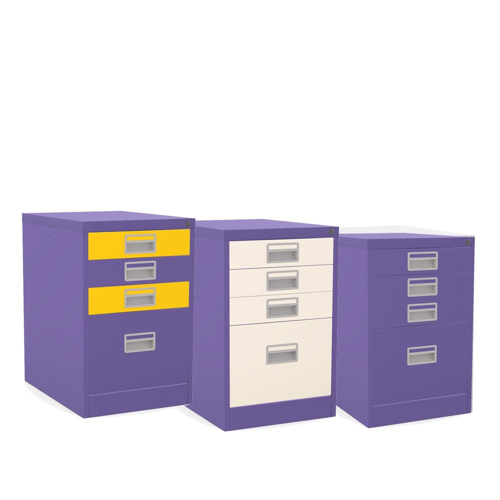 Home Filer 360° View 3+1 Drawers Silverline Kontrax Filing Cabinet Budget FCM1F- 2 Office Furniture
