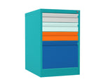 Home Filer Ar & 360° View 3+1 Drawers Silverline M-Line Filing Cabinet Premium FCLM1F- 5 Office Furniture
