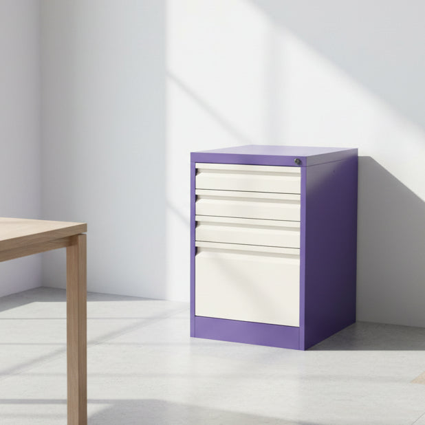 Home Filer Ar & 360° View 3+1 Drawers Silverline M-Line Filing Cabinet Premium FCLM1F- 7 Office Furniture
