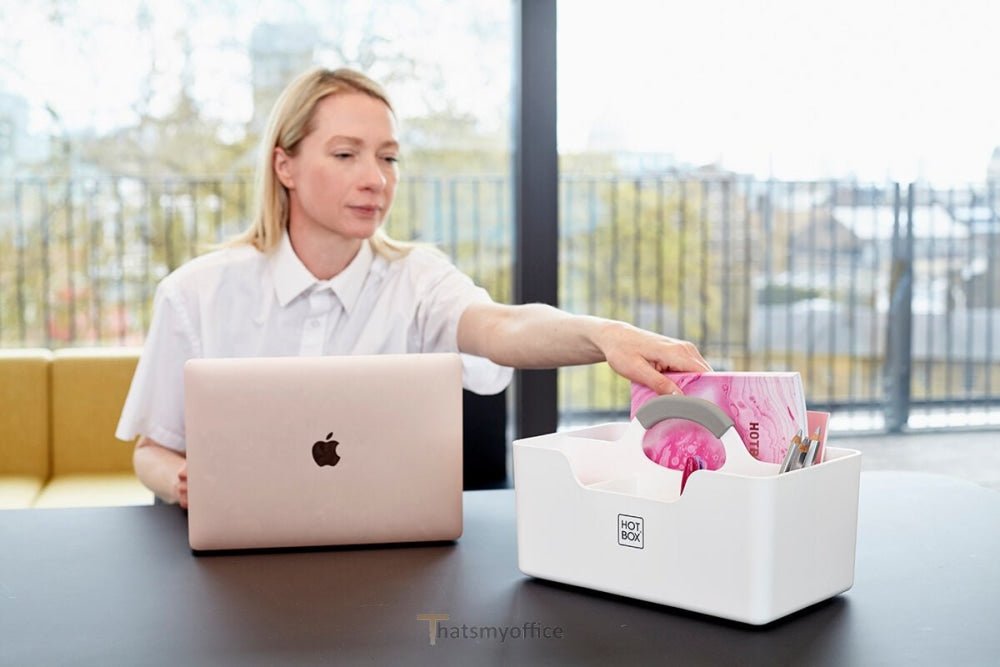 Hotbox 1 Personal Caddy That’s My Office Furniture, 360 Degree View storage, desk, chair