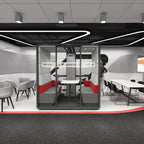Office  Hush Meet Acoustic POD Room Configure yours in 360° 4 Office Furniture and Home Remote Working