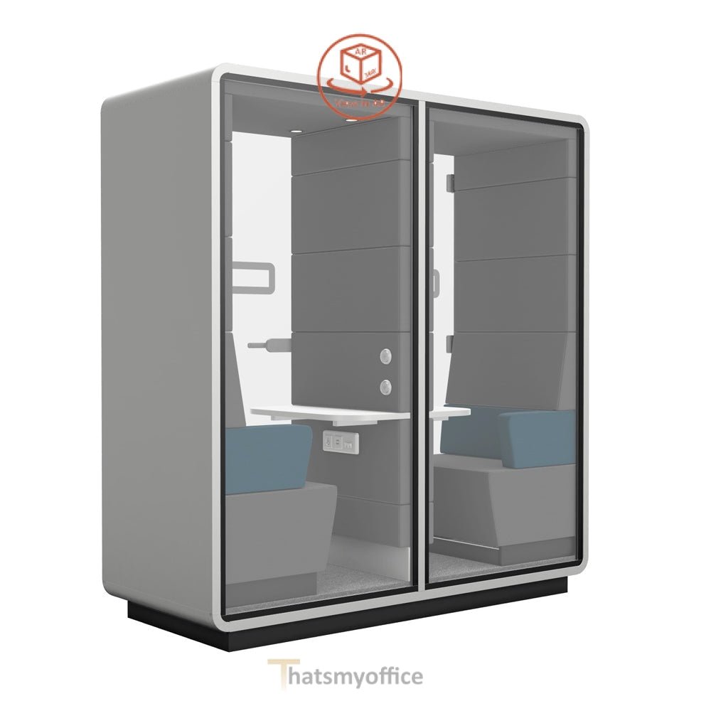 Office Meeting Space  Hush Twin Meet Acoustic POD Room Configure yours in 360° 4 Office Furniture