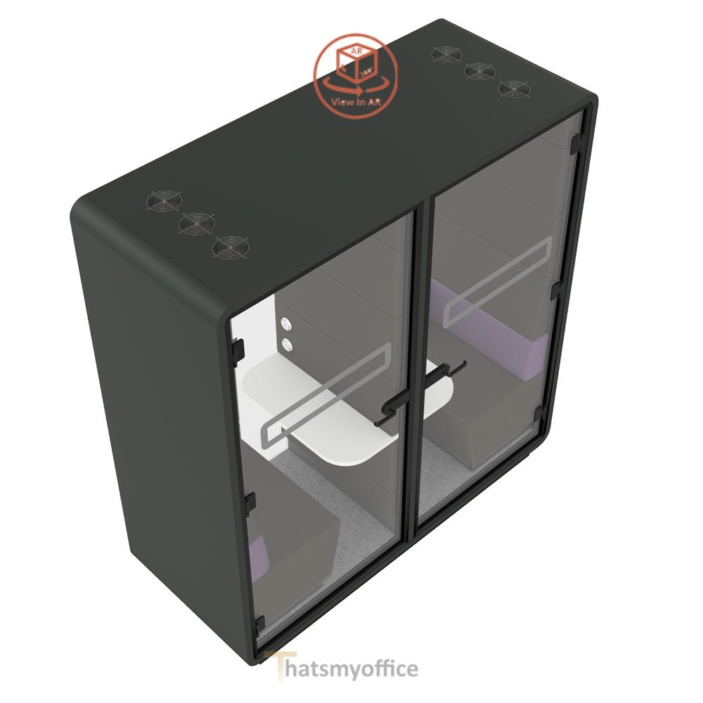 Office Meeting Space  Hush Twin Meet Acoustic POD Room Configure yours in 360° 2 Office Furniture