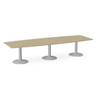 Office Barrel Meeting Table, Triple Cylinder Leg Base Kito