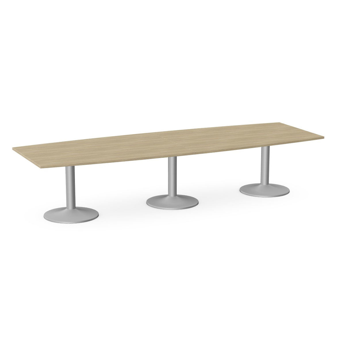 Office Barrel Meeting Table, Triple Cylinder Leg Base Kito