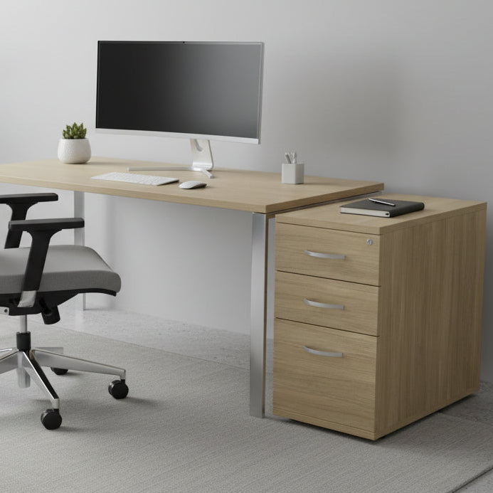 Kito Contract Desk High Ped 3 Drawer, 800D x 600W x 725H, KIT-DHP3C/13 6 Office Furniture and Home Remote Working