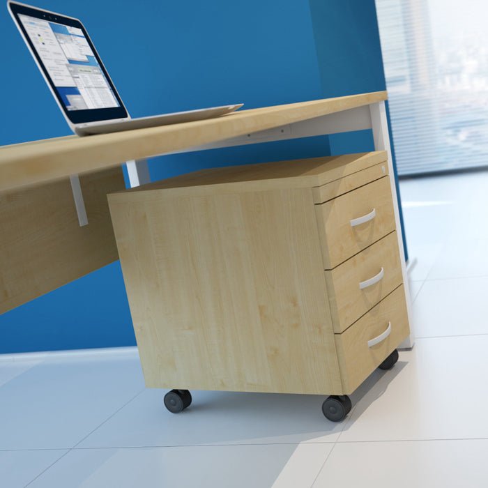 Kito Contract Desk High Ped 3 Drawer, 800D x 600W x 725H, KIT-DHP3C/12 5 Office Furniture and Home Remote Working