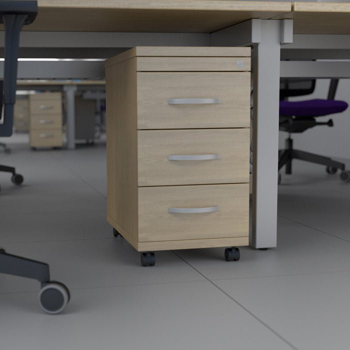Kito Contract High Mobile Pedestal 3 Drawer 600D x 639H x 402W KIT-HIGMP 4 Office Furniture and Home Remote Working