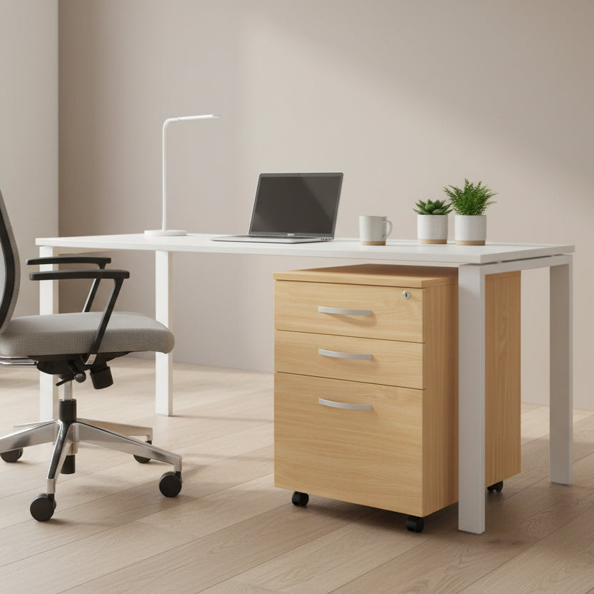 Kito Contract High Mobile Pedestal 3 Drawer 600D x 639H x 402W KIT-HIGMP 2 Office Furniture and Home Remote Working