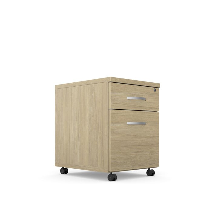 Under Desk Wooden Low Mobile Pedestal Kito 2 Drawer  KIT-MP2C