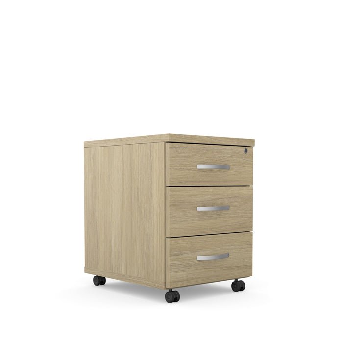 Under Desk Mobile Wooden Pedestal Kito 3 Drawer KIT-MP3C