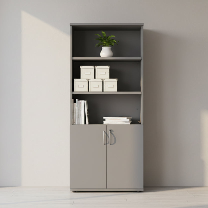 Office  Kito Cupboard and shelves unit, 1850h x 800w x 420d, K18-BC1850CD 2 Office Furniture and Home Remote Working