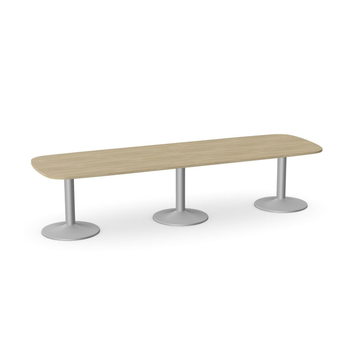 Office  Oval Meeting Table, Triple Cylinder Leg Base Kito