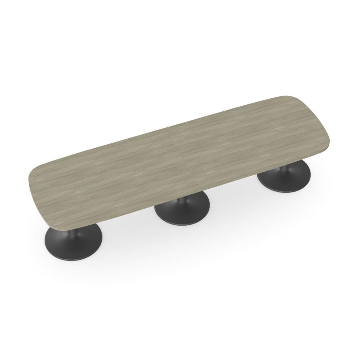 Office  Kito Oval Meeting Table, Triple Cylinder Leg Base 3 Office Furniture and Home Remote Working
