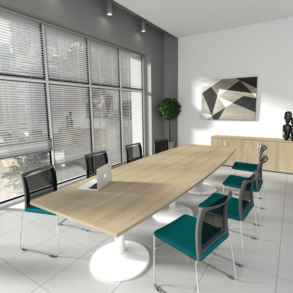 Office  Kito Rectangular Meeting Table, Double Cylinder Leg Base 7 Office Furniture and Home Remote Working