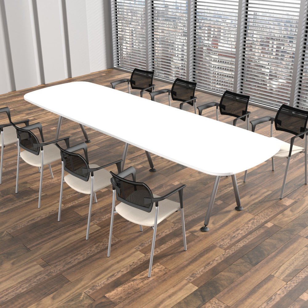 Office  Kito Rectangular Meeting Table, Double Cylinder Leg Base 5 Office Furniture and Home Remote Working