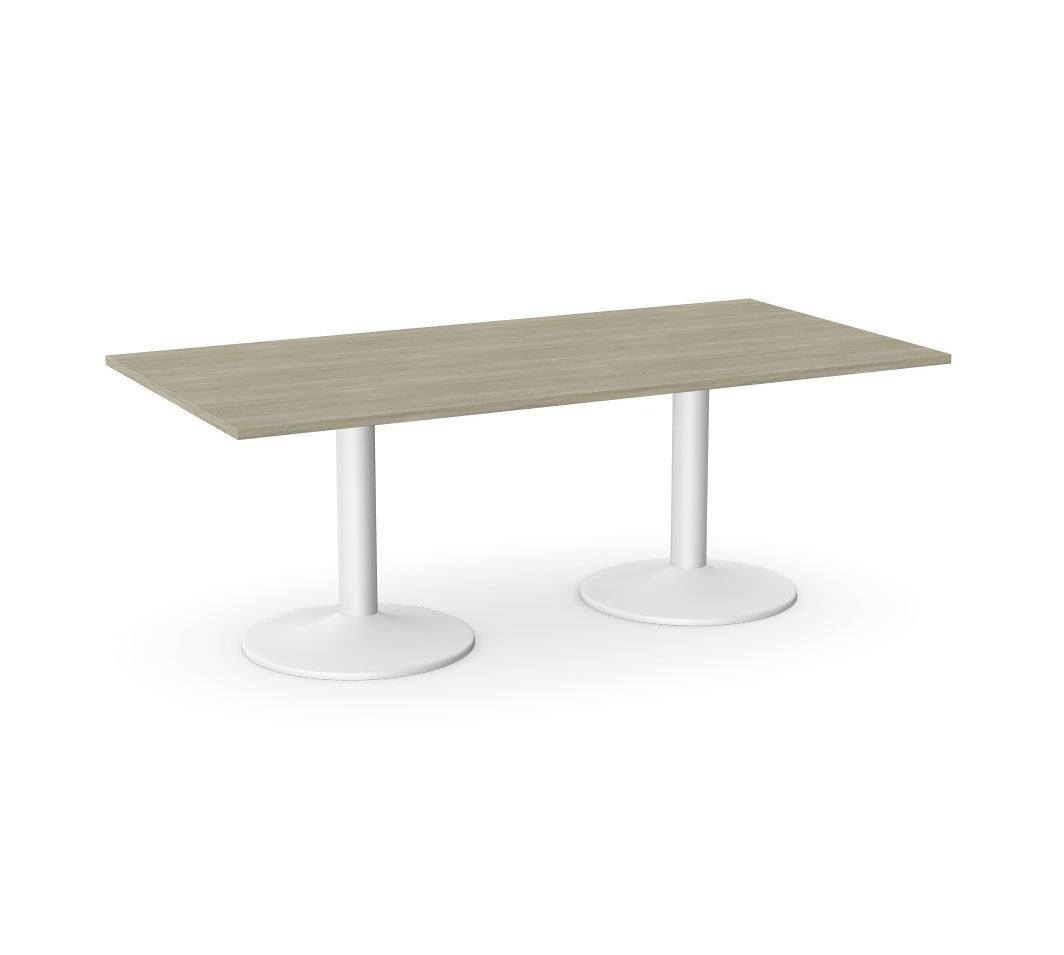 Office  Kito Rectangular Meeting Table, Double Cylinder Leg Base 4 Office Furniture and Home Remote Working