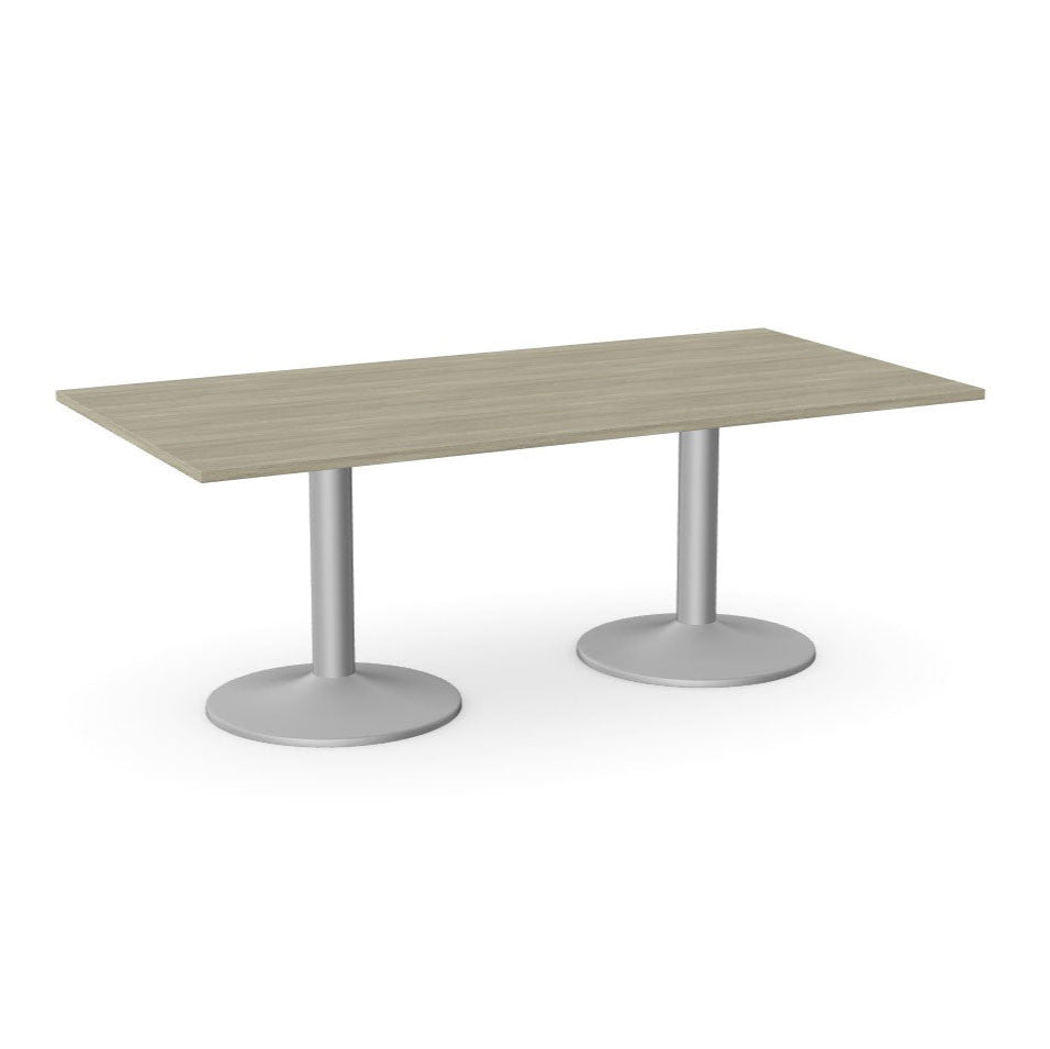 Office Rectangular Meeting Table, Double Cylinder Leg Base Kito