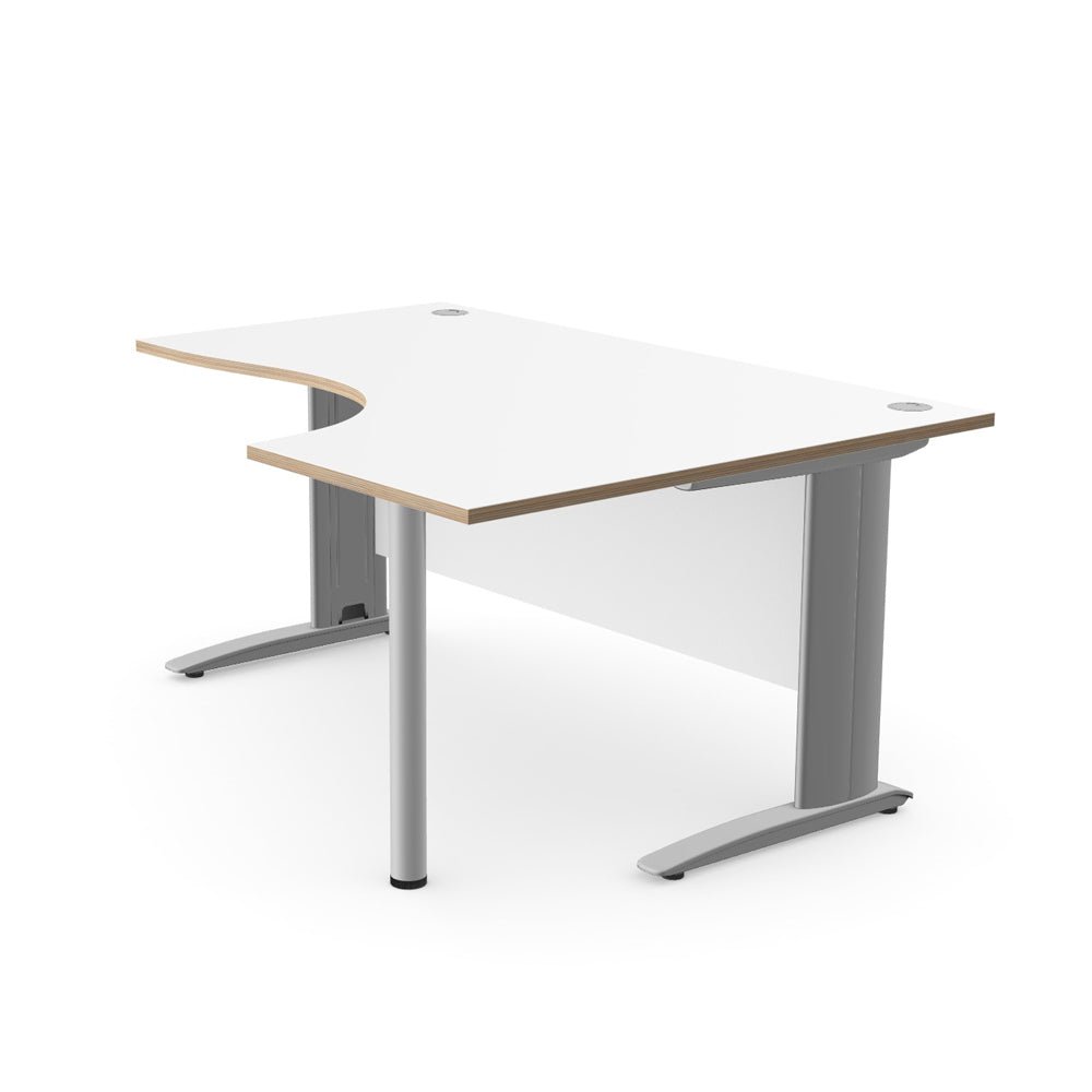 Office  Komo Metal Leg  160W LH Corner Desk K-PLY-RD1612L 4 Office Furniture and Home Remote Working