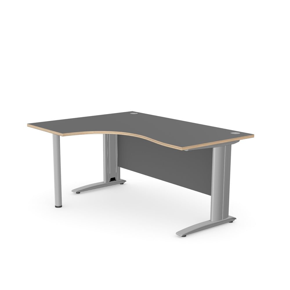 Komo Metal Leg 160W RH Corner Desk K-PLY-RD1612R 3 Office Furniture and Home Remote Working