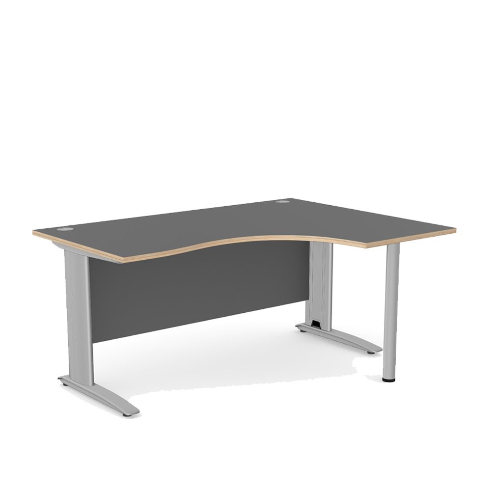 Corner Desk Office Komo  160|180 Wide 120|60cm Deep  with pedestal RH|LH K-PLY-RD1612R